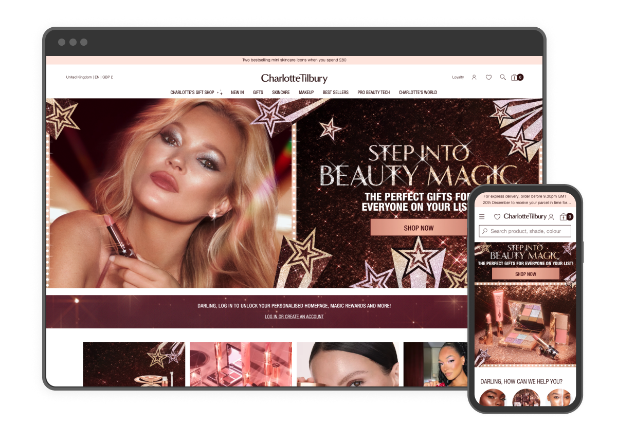 Charlotte Tilbury ecommerce website