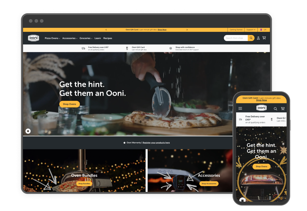 Ooni ecommerce website