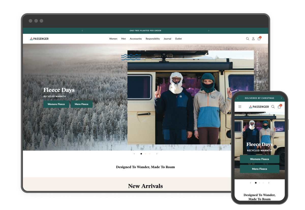 Passenger Clothing ecommerce website