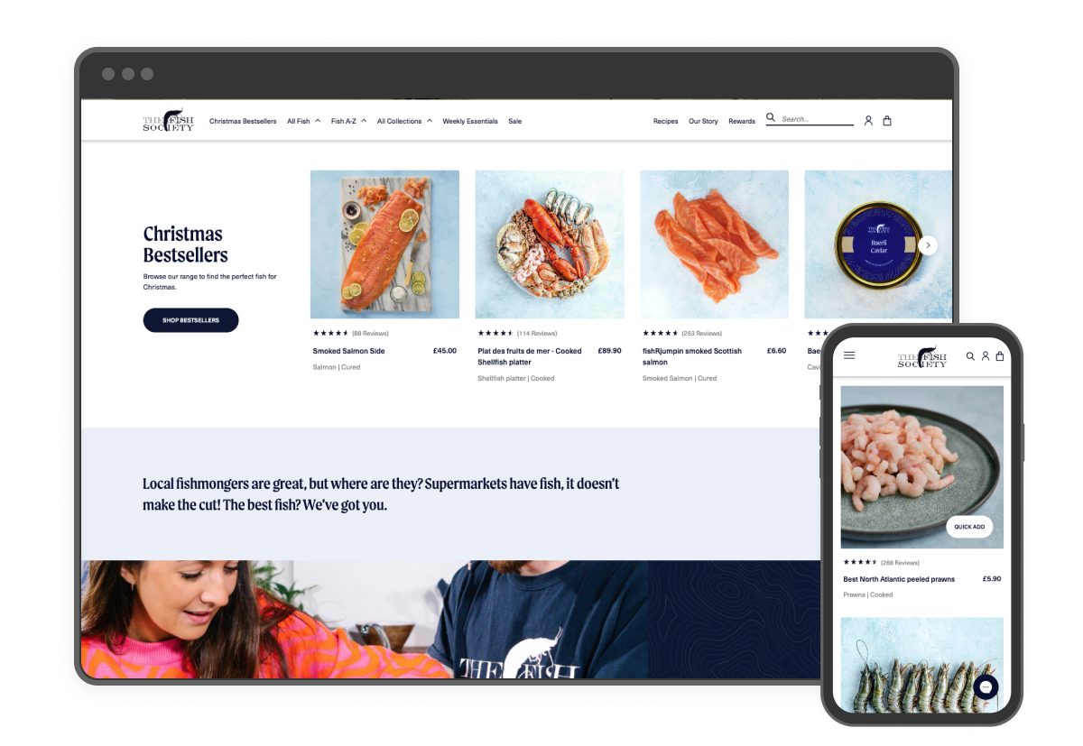 The Fish Society ecommerce website