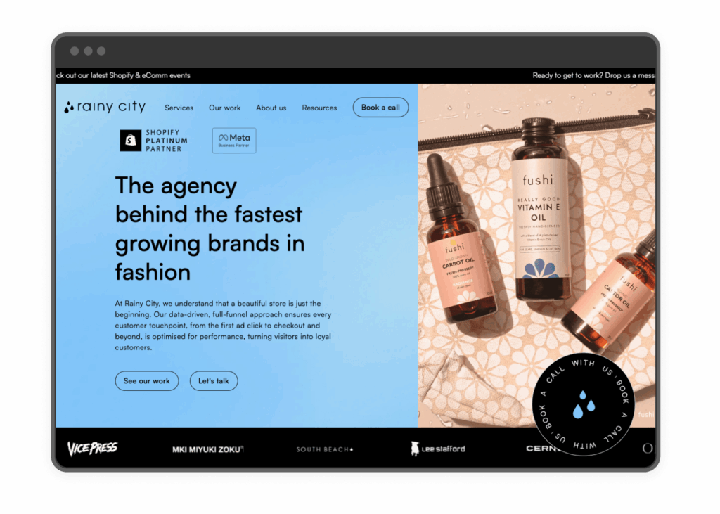 Rainy City Agency Shopify agency