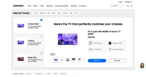 Samsung product comparison tool